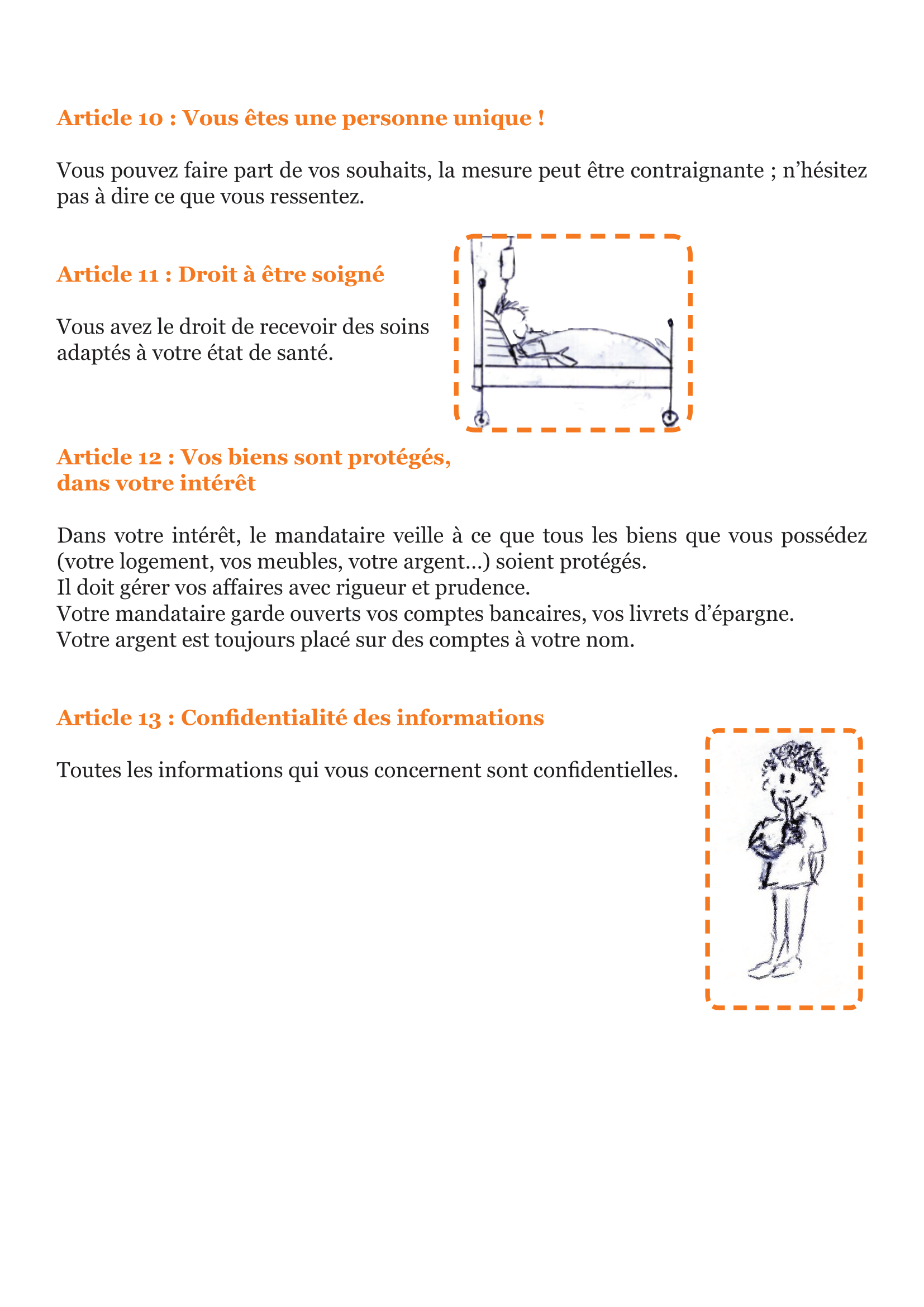 Charte des droits et des libertés de la personne protégée page 3